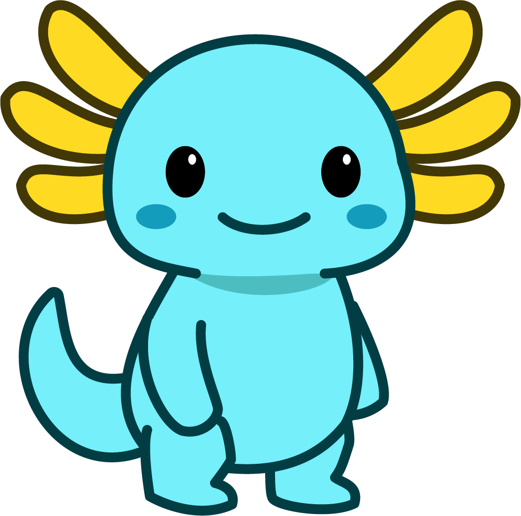 Cyan axolotl