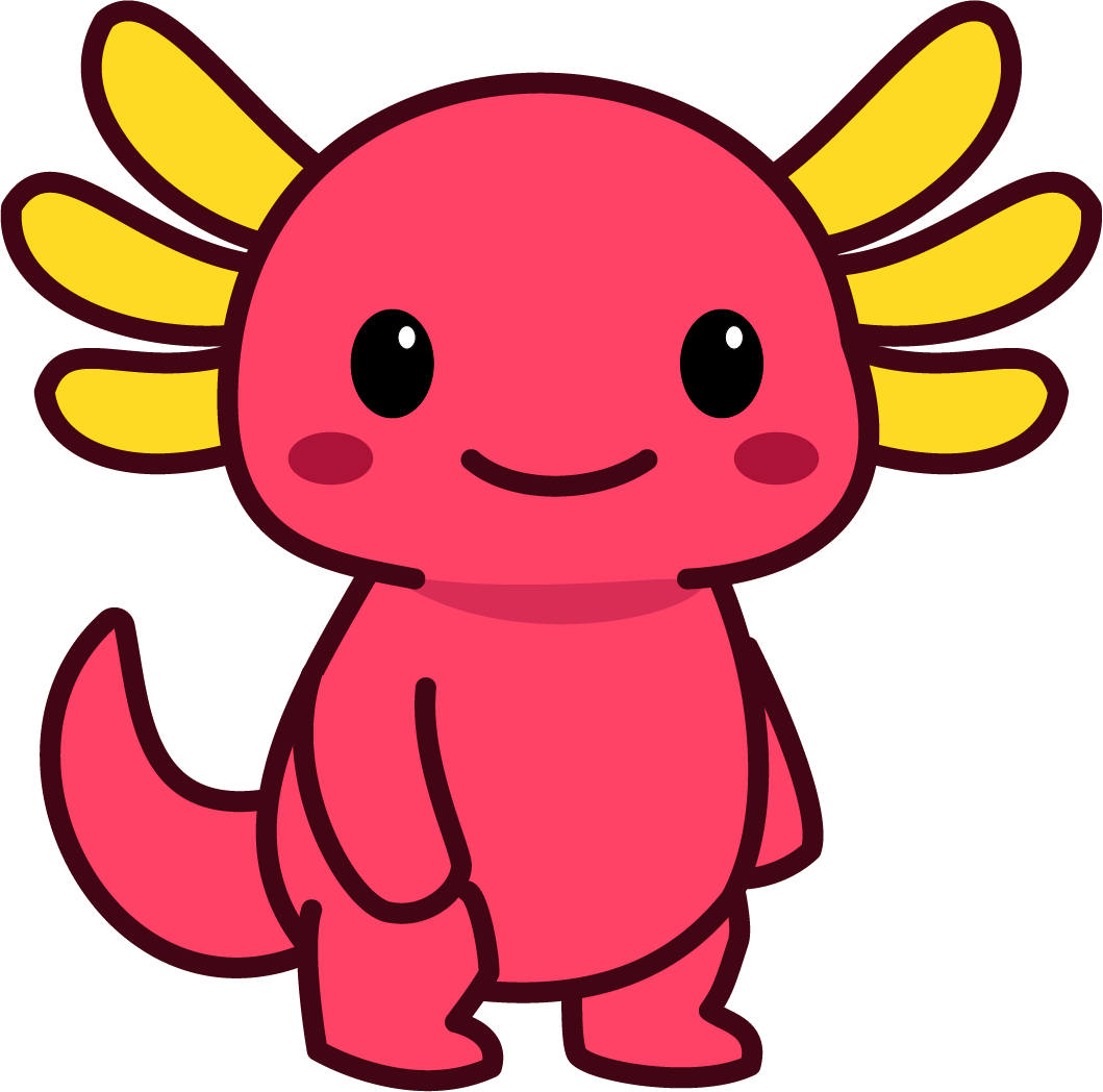 Mexican pink axolotl